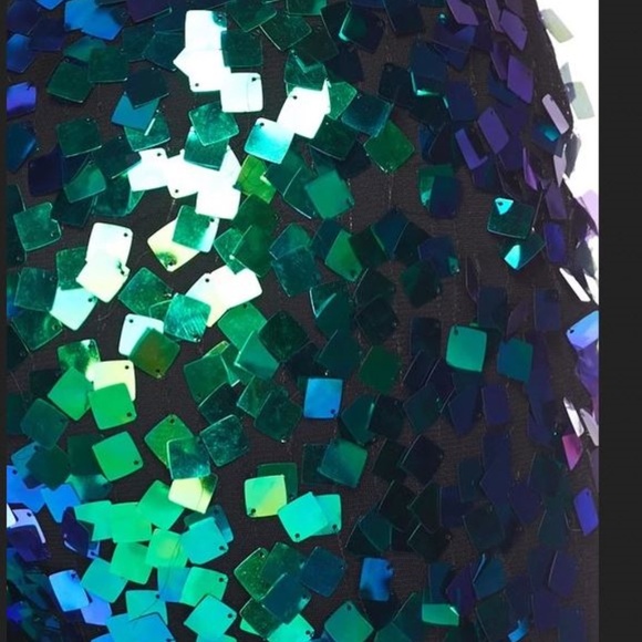 PARRY ON Green Sequin Womens Pants - Picture 3 of 4